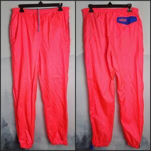 Vintage Columbia Hot Pink Color Block Windbreaker Pants | Men's Medium